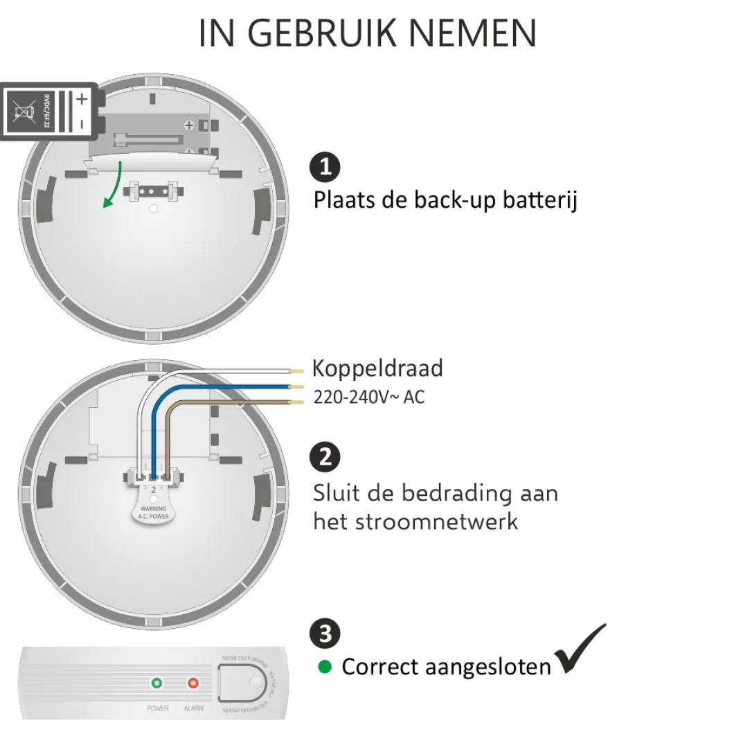 ELRO Rookmelder 230V Koppelbaar - 10 Jaar Back-Up Batterij (Fs1110P)