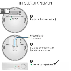 ELRO Rookmelder 230V Koppelbaar - 5 Jaar Back-Up Batterij (Fs1105P)