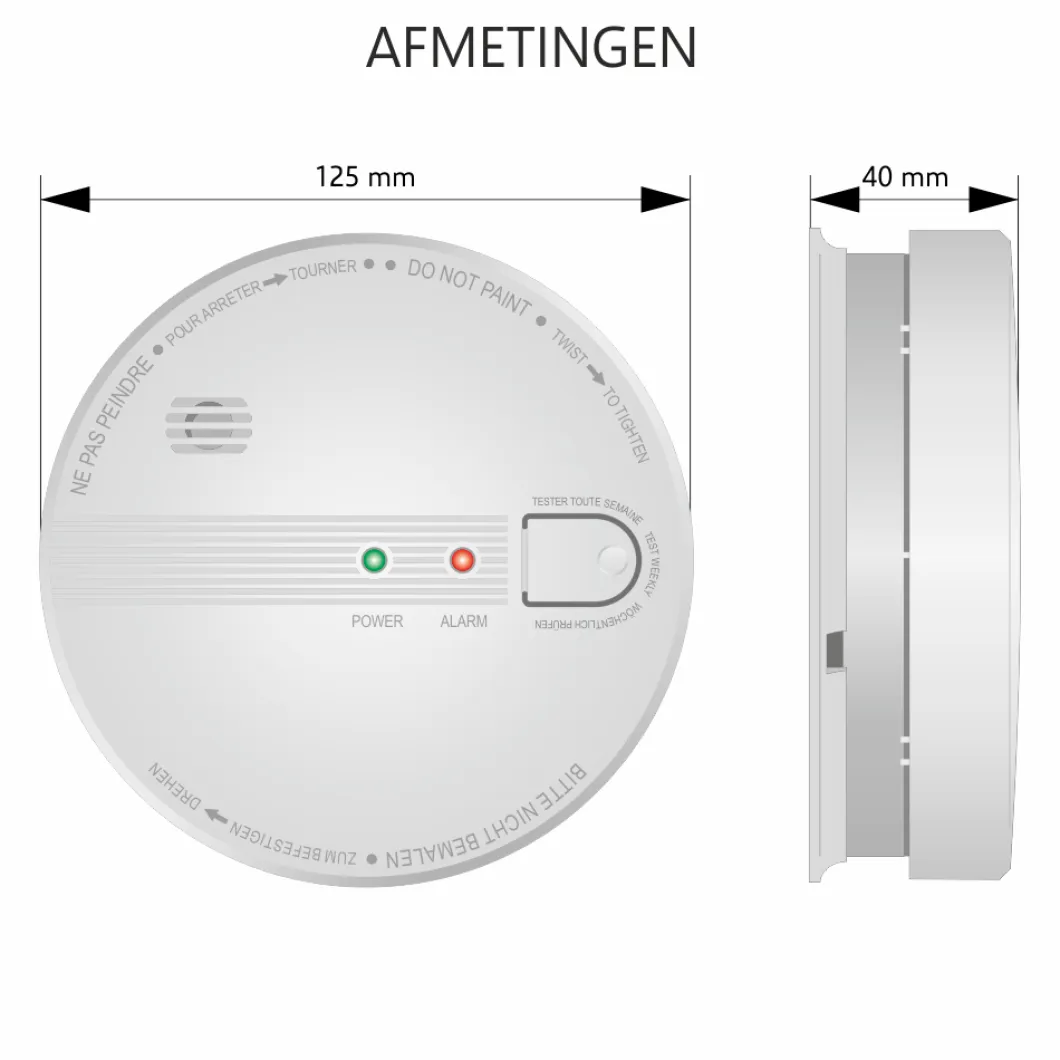 ELRO Rookmelder 230V Koppelbaar - 5 Jaar Back-Up Batterij (Fs1105P)