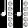 ELRO Stekkerdoos 7-Voudig Met 1,5M Snoer En Schakelaar – 5X Stopcontact + Usb + Usb-C – Kinderbeveiliging – Randaarde Stekker – Max. 3680W – Tuv Getest | 2-Pack (Es305)