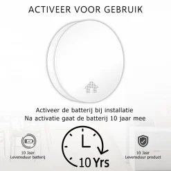 ELRO Ultra Dunne Rookmelder Met 10 Jaar Batterij - Voldoet Aan Europese Norm En14604 (Fs4610)