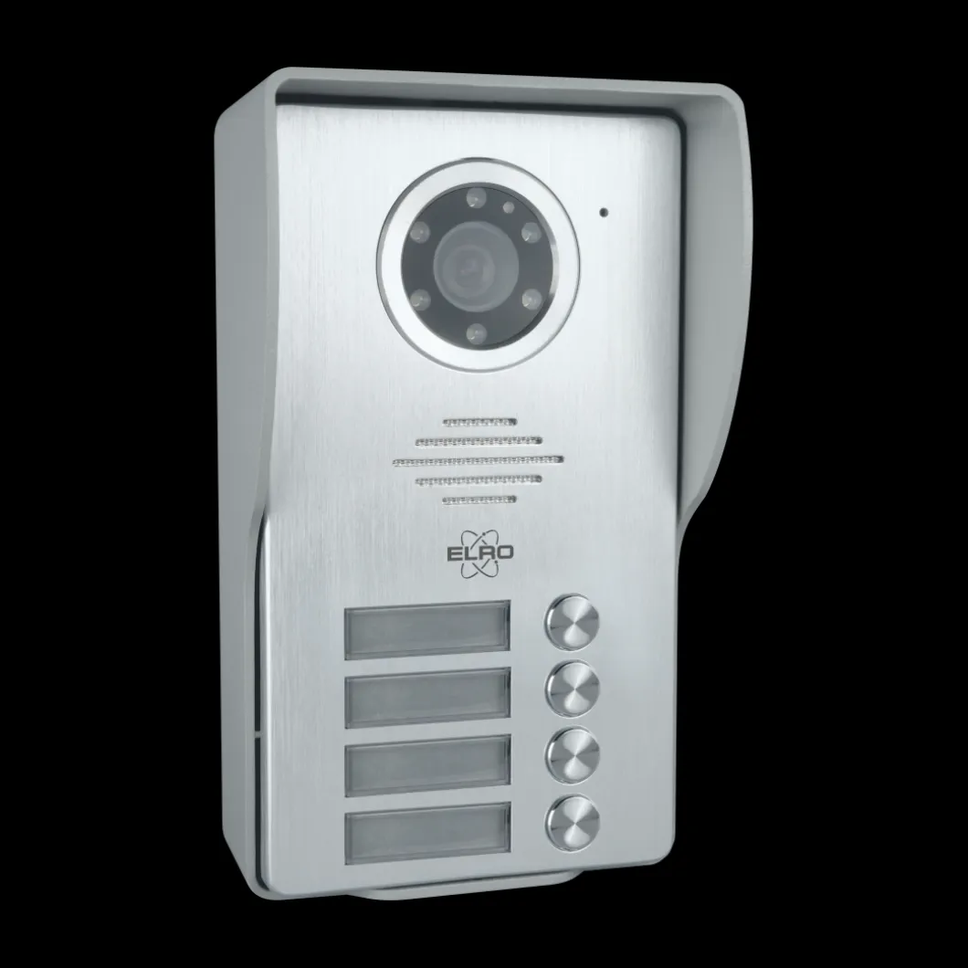ELRO Video Deur Intercom - 4 Appartementen - Met 4 X 7 Inch Kleurenscherm (Dv477W4)