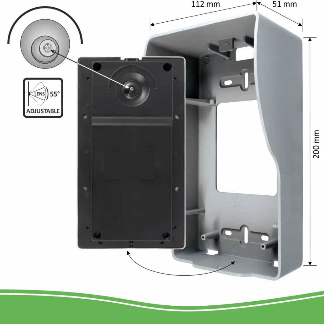 ELRO Video Deur Intercom - 4 Appartementen - Met 4 X 7 Inch Kleurenscherm (Dv477W4)