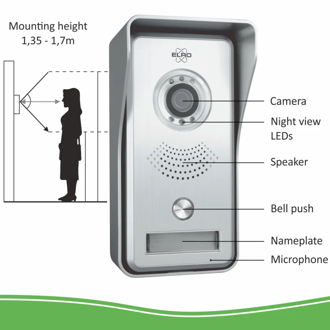 ELRO Wifi Ip Video Deurbel – Met 2X Draadloze Deurgong (Dvc040Ip2)