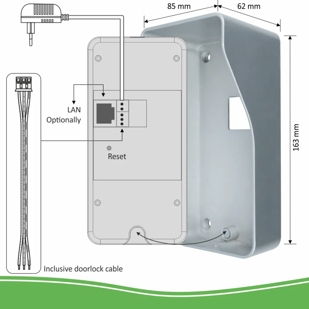 ELRO Wifi Ip Video Deurbel – Met 2X Draadloze Deurgong (Dvc040Ip2)
